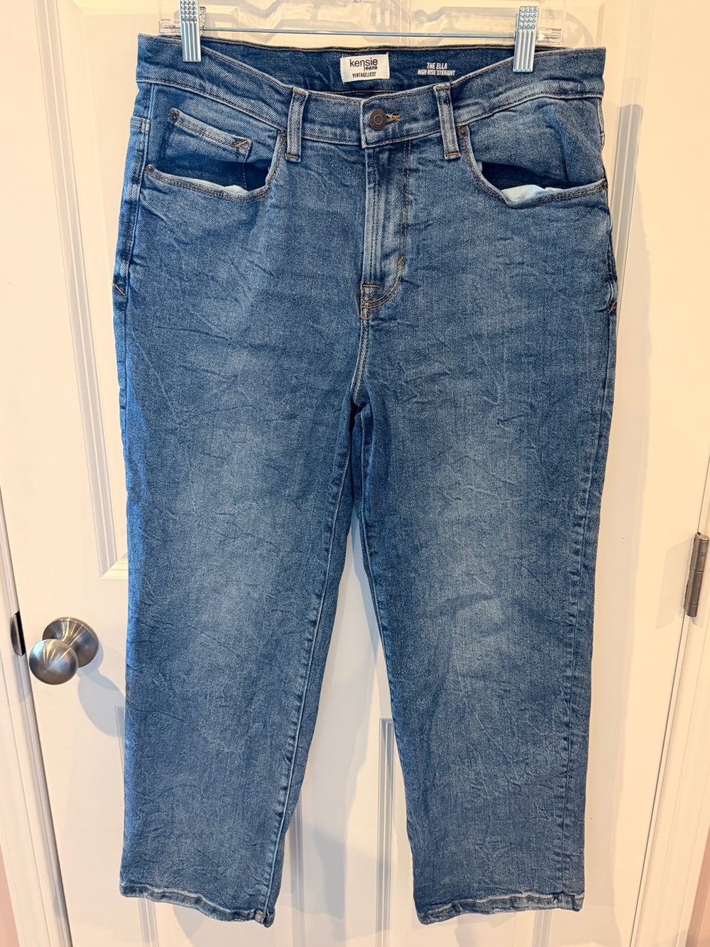 Kenzie Jeans Vintage Luxe High Rise Straight Leg The Ella Blue Jeans Size 10